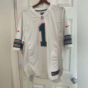 Miami Dolphins #1 Tua Tagovailoa On-Field Jersey – Size L